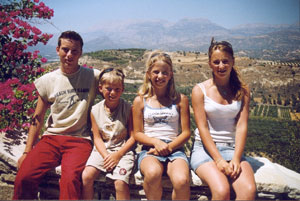 Gish kids at the Phaestos ruins, Crete.