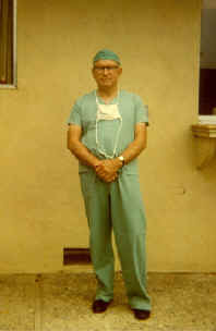Dad in surgery clothes