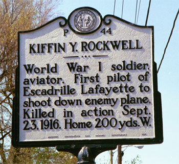 Historical marker in Asheville, North Carolina
