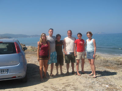 Gish family touring the island.