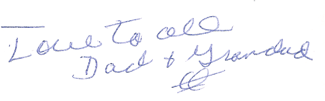 Dad's last signature