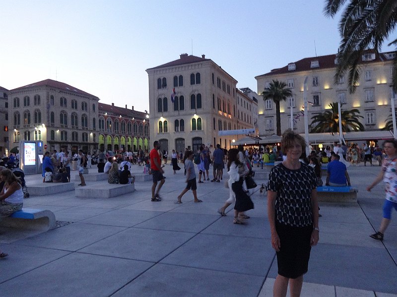 Split - crowded evening waterside