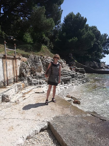 Pula - the beach was just down the hill