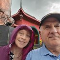 Semarang - Selfie in front of the Gedung Batu Temple.