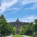 Borobudur - Front entrance view.
