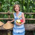 Krikilan - Plantage 12 - Drinking from a freshly opened coconut..