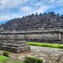 Borobudur - First view from the entrance way.