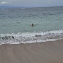 Bali - Beach 8 - Kiffin swimming in the nice warm water.