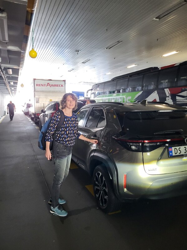 Road trip - In the ferry ready to continue.