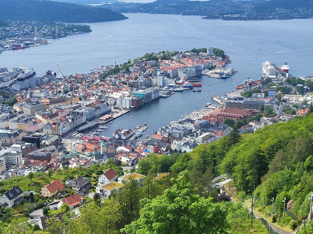 Bergen -  From atop the funicular.