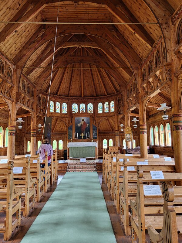 Balestrand - St. Olaf's Church from the inside.