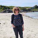 Vigdelstranden - Thea walking on the beach.