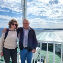 Road trip - Enjoying the view from the back of the ferry.