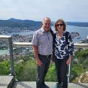 Bergen - Selfie high above the city harbor.