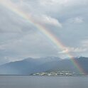 Balestrand - A beautiful rainbow decided to bless our dinner view.