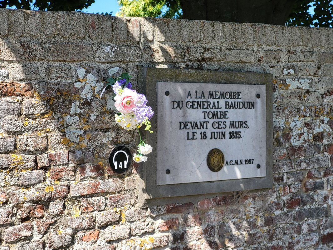 Waterloo - Hougoumont Farm - Tomb within the wall.