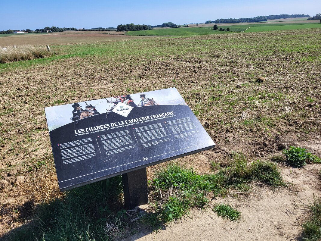 Waterloo - Spot where the French cavalry charges took place.