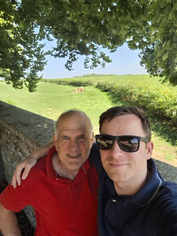 Waterloo - Hougoumont Farm - Maarten and me.