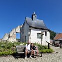 Waterloo - Hougoumont Farm - Lennart and Liam resting.